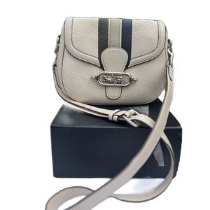 Coach Varsity Stripe Jade Saddle Bag